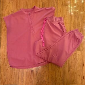 RARE Color FIGS Scrub Set L – Rafaela + Zamora Joggers - Quartz BCA